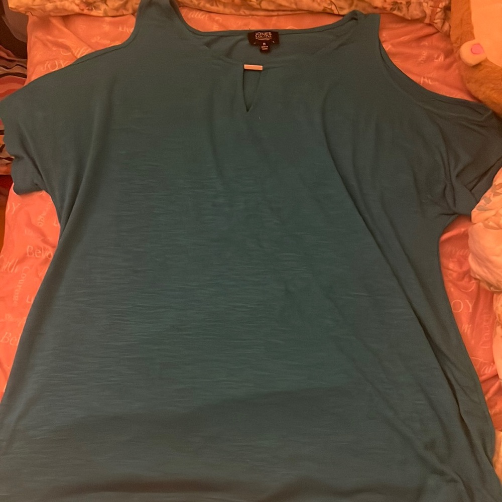 Off Shoulder Blue Top